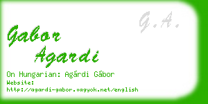 gabor agardi business card
